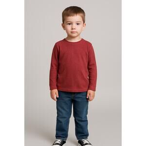 Cat & Jack Boys’ Long Sleeve Marled Red T-Shirt – Size 5T